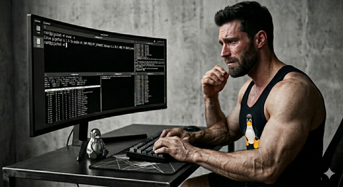 리눅스 GUI환경 때문에 슬피우는 “Enjoyer” (G*mini AI생성. 팔이 3개💪💪💪)