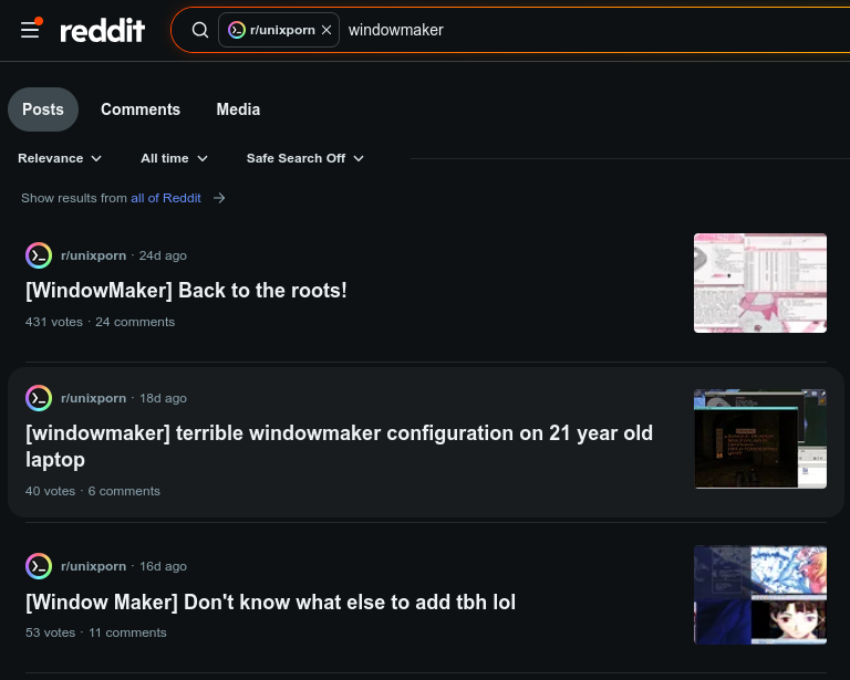 출처: https://www.reddit.com/r/unixporn/search/?q=windowmaker